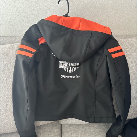 Harley-Davidson Women's Black and Orange Utility Jacket - Picture 4 of 5